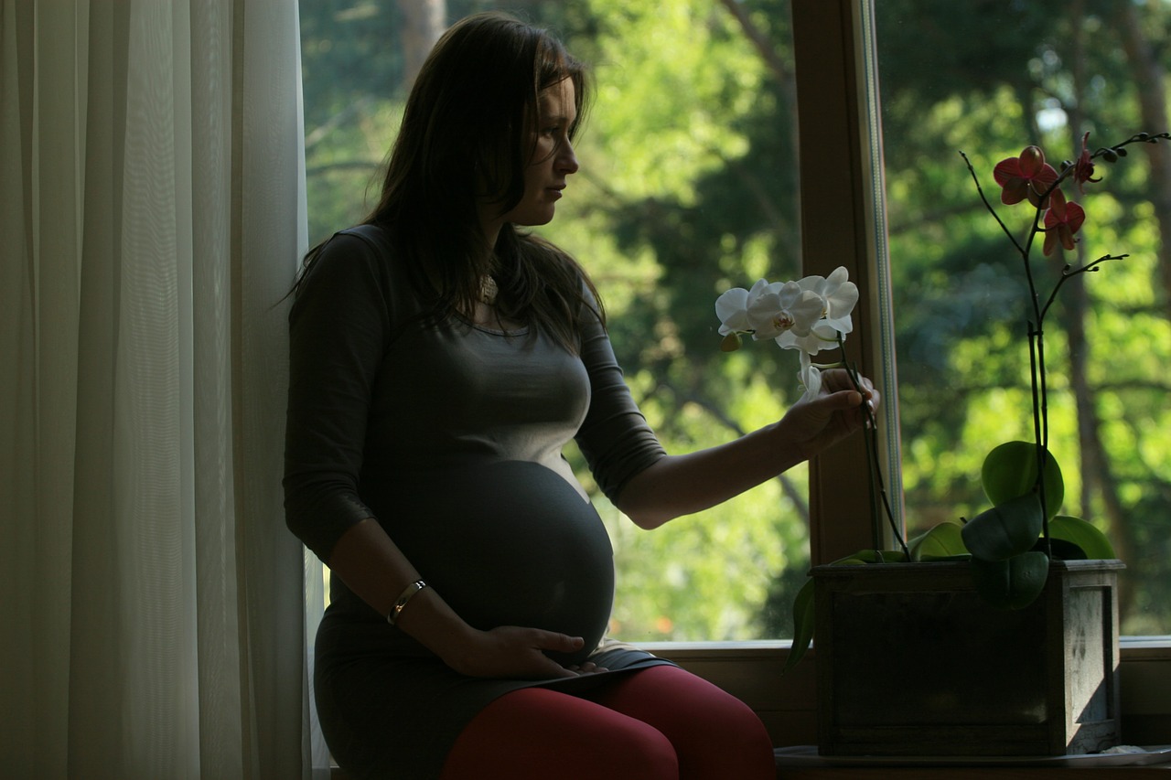 pregnant woman in her sanctuary